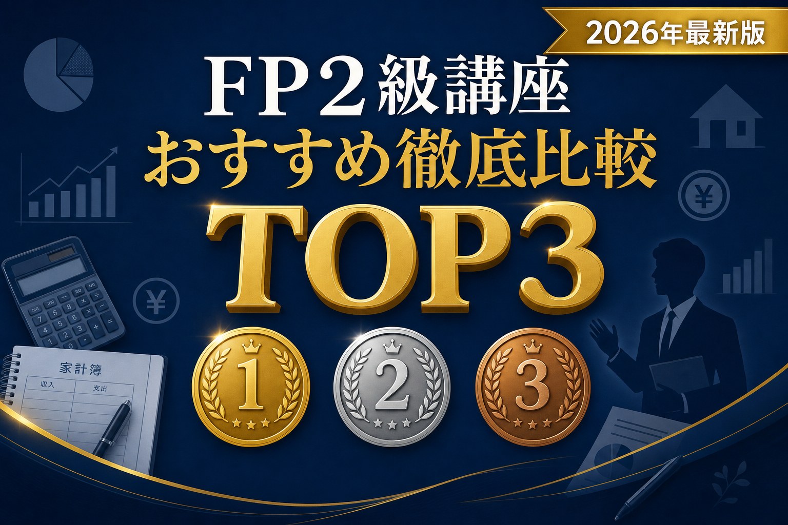 【2026年最新版】FP2級講座おすすめ比較TOP3|合格特典・学科と実技の両対策・質問サポートで徹底比較