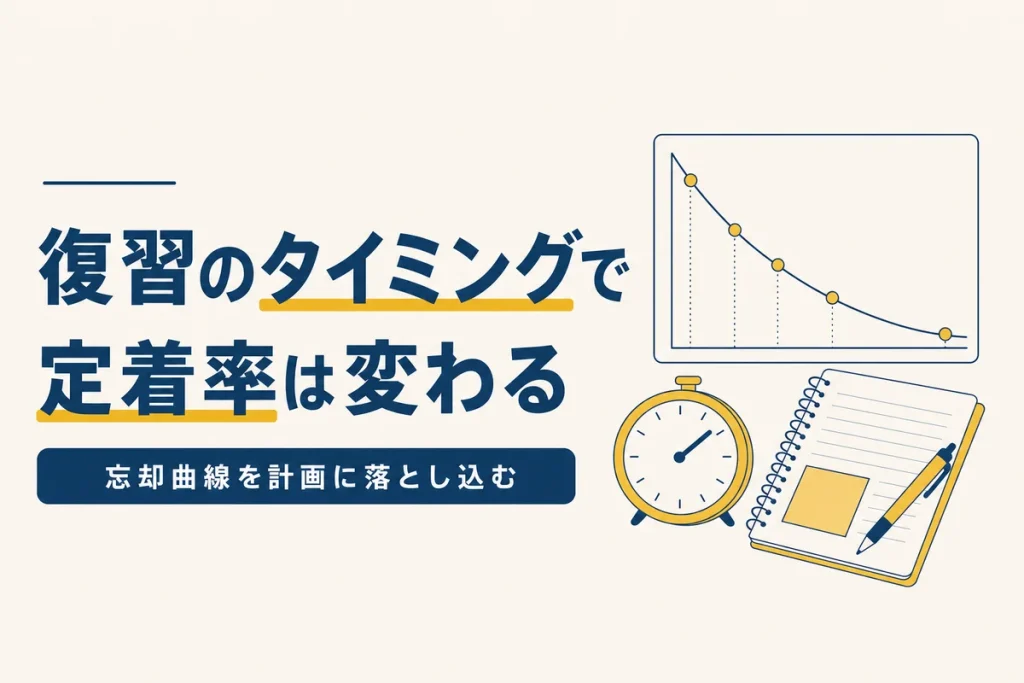 復習のタイミングで定着率は変わる 忘却曲線を計画に落とし込む