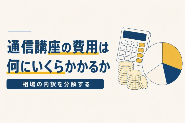 資格の通信講座の費用相場｜何にいくらかかるのかを分解する