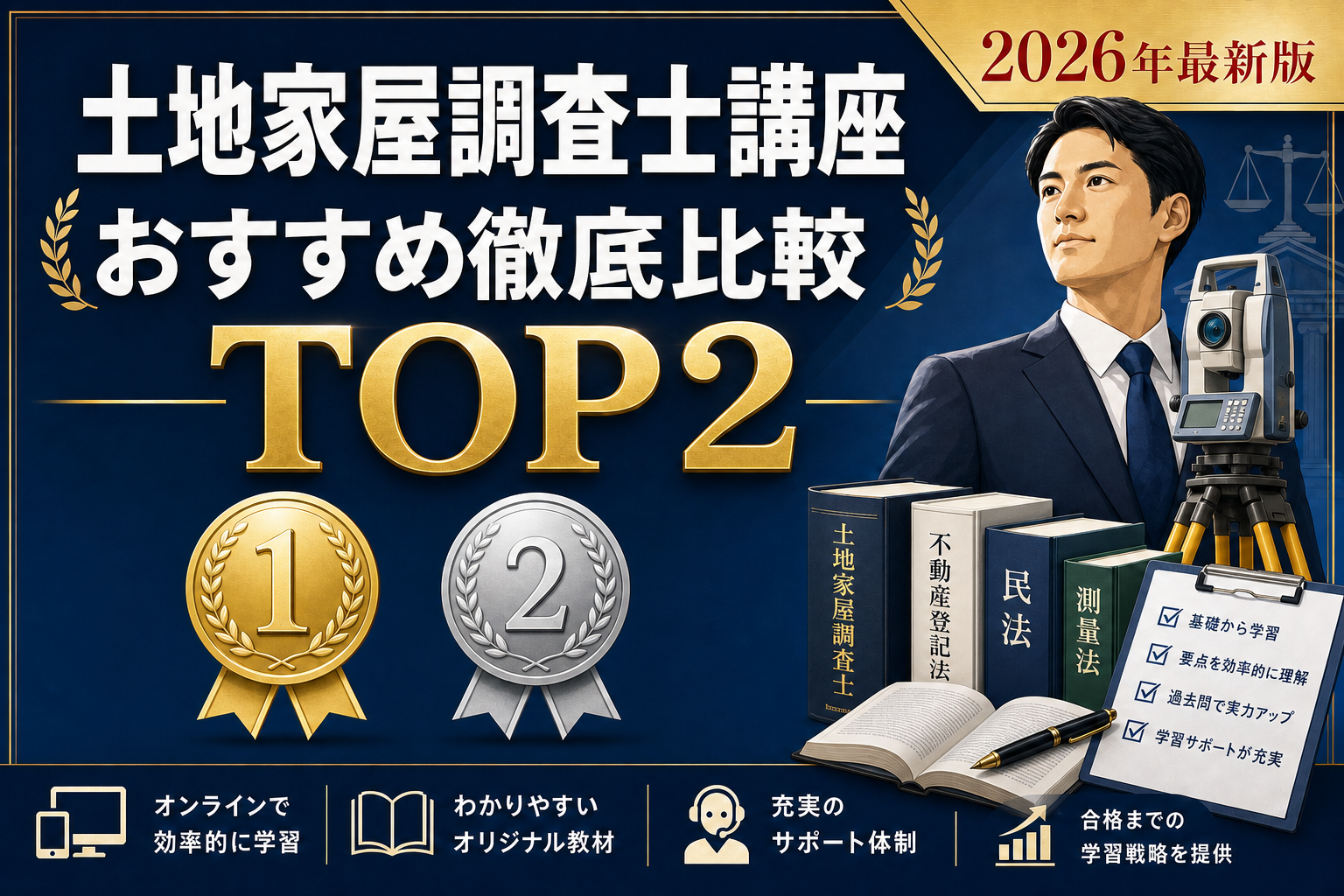 土地家屋調査士講座 おすすめ徹底比較TOP2